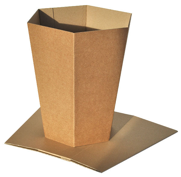 corbeille papier en carton écologique pour bureaux, hôtels